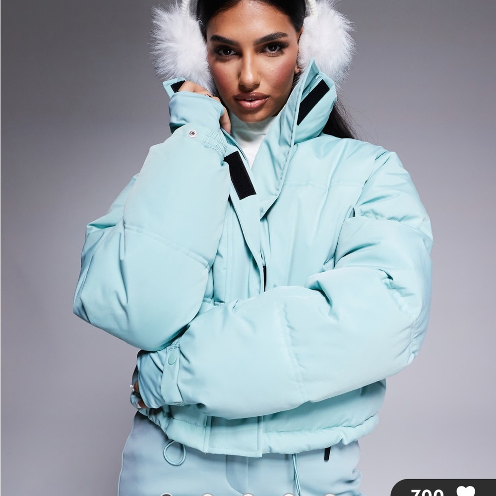 Women's Light Blue Puffer Jacket